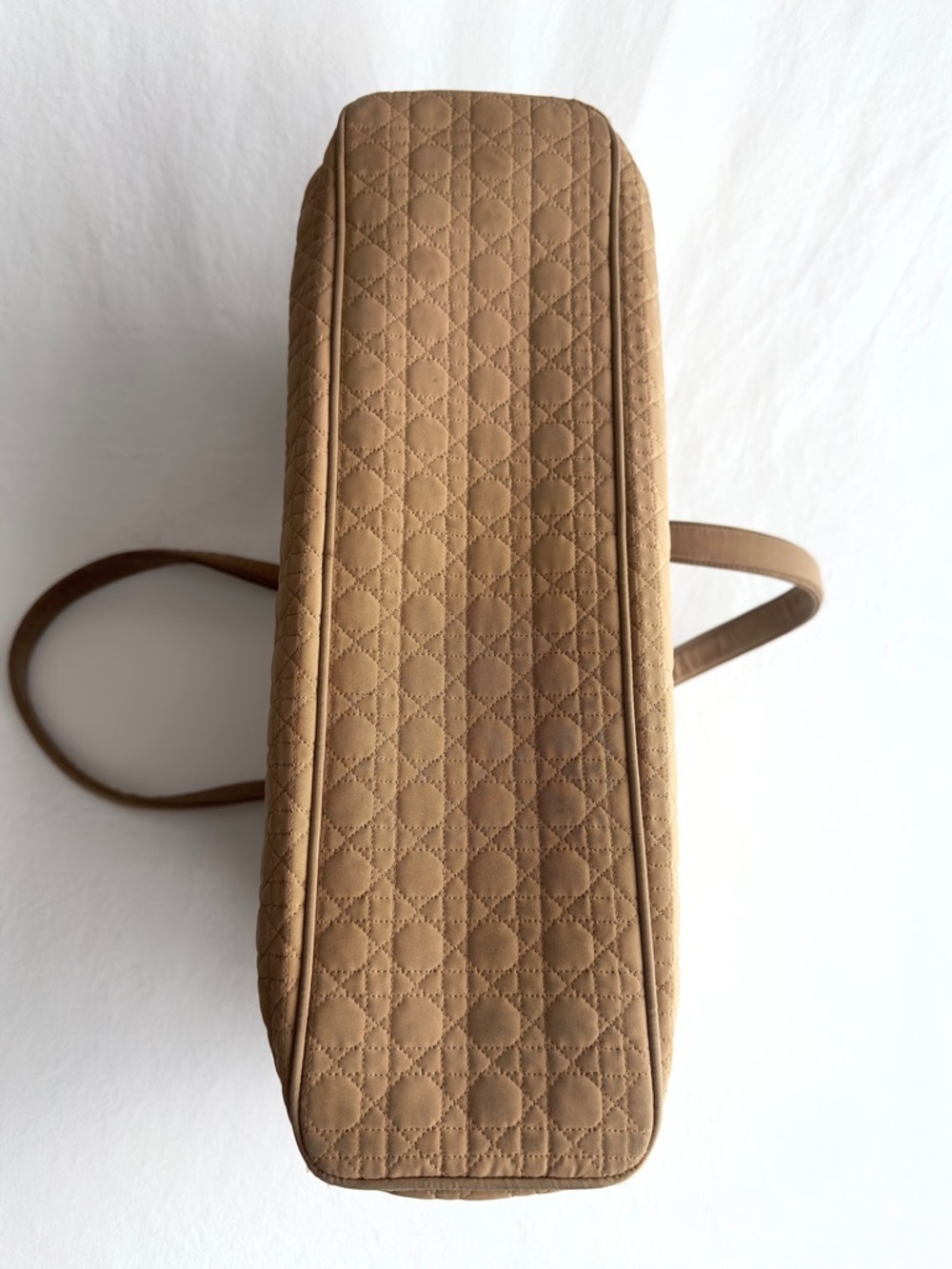 ✨Authentic CHRISTIAN DIOR Vintage Large Cannage Nylon Tote Bag Beige - Picture 7 of 17